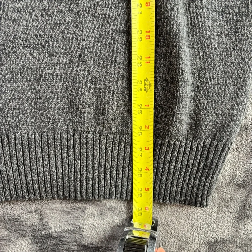 Urban Pipeline Mens Large Gray Fair Isle Geometric Quarter Zip‎ Pullover Sweater